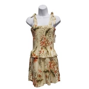 BILLABONG Smocked Top Floral Romper Size L